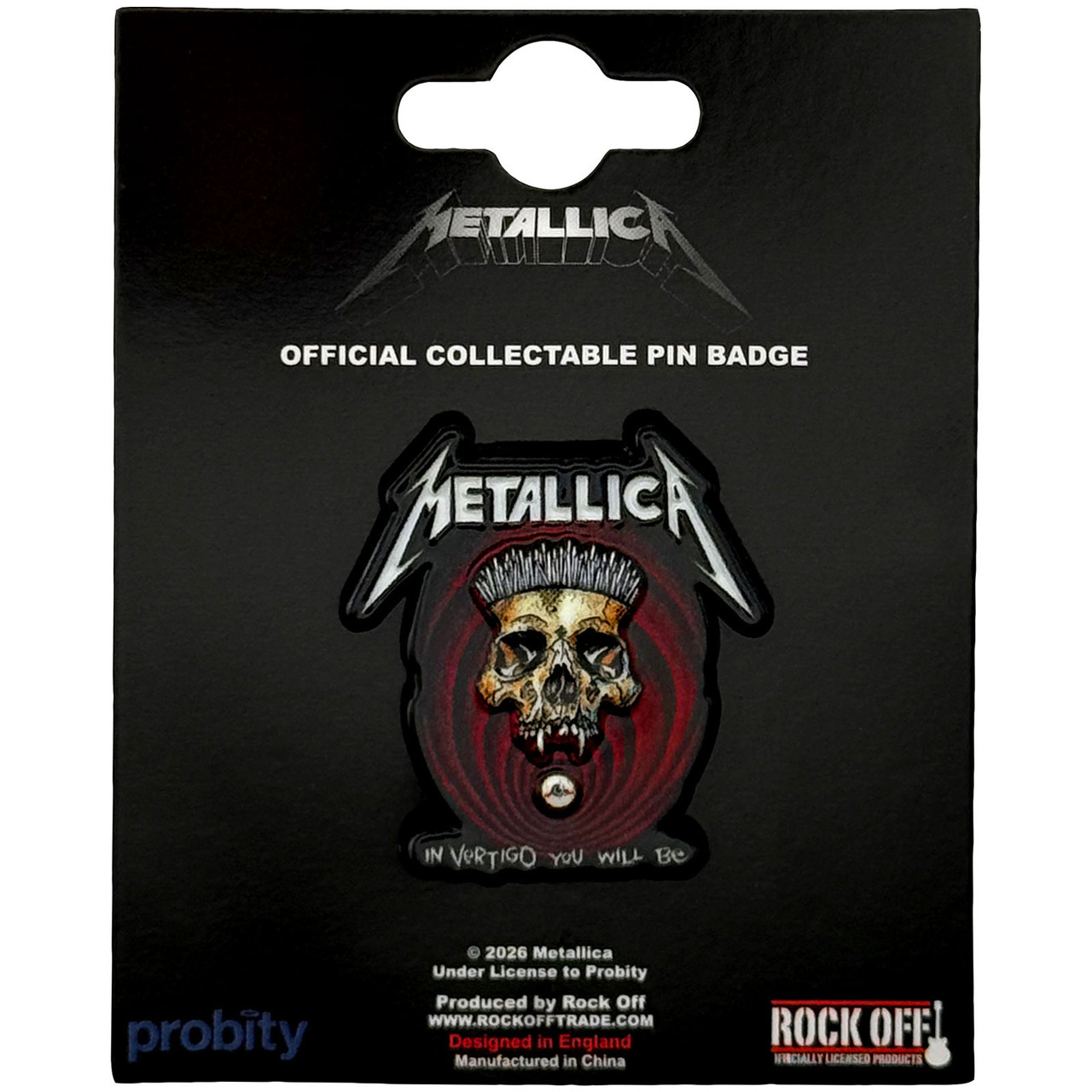 Metallica 'In Vertigo Detail' Pin Badge