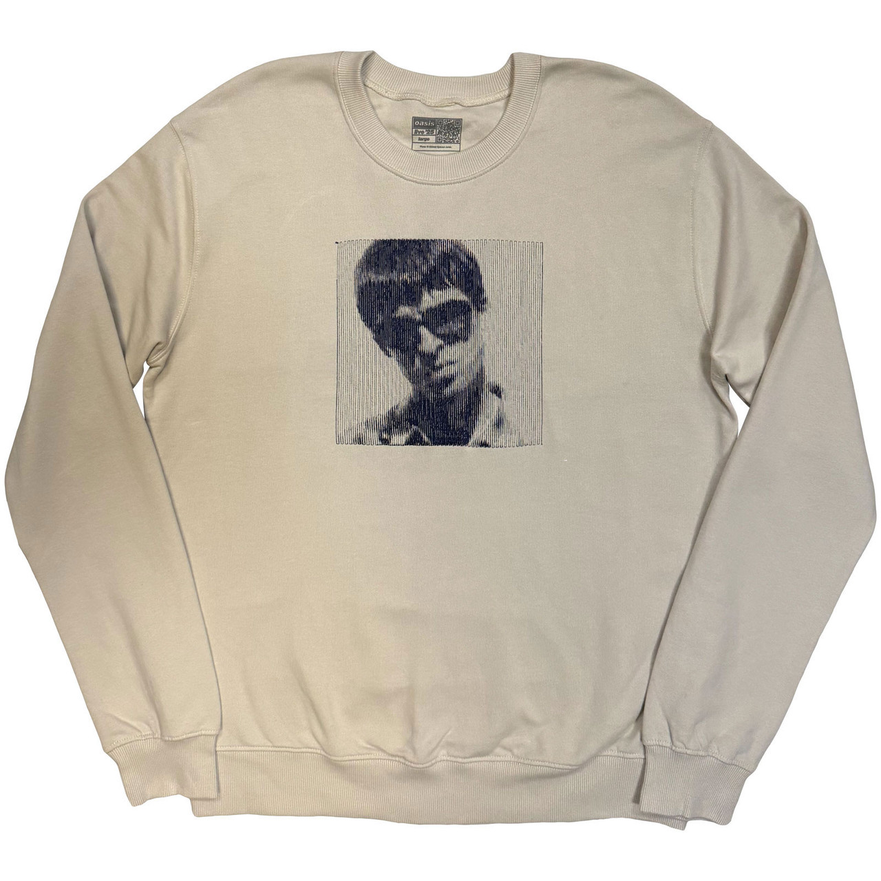 Oasis 'Noel Embroidered Portrait' (Cream) Ex-Tour Sweatshirt