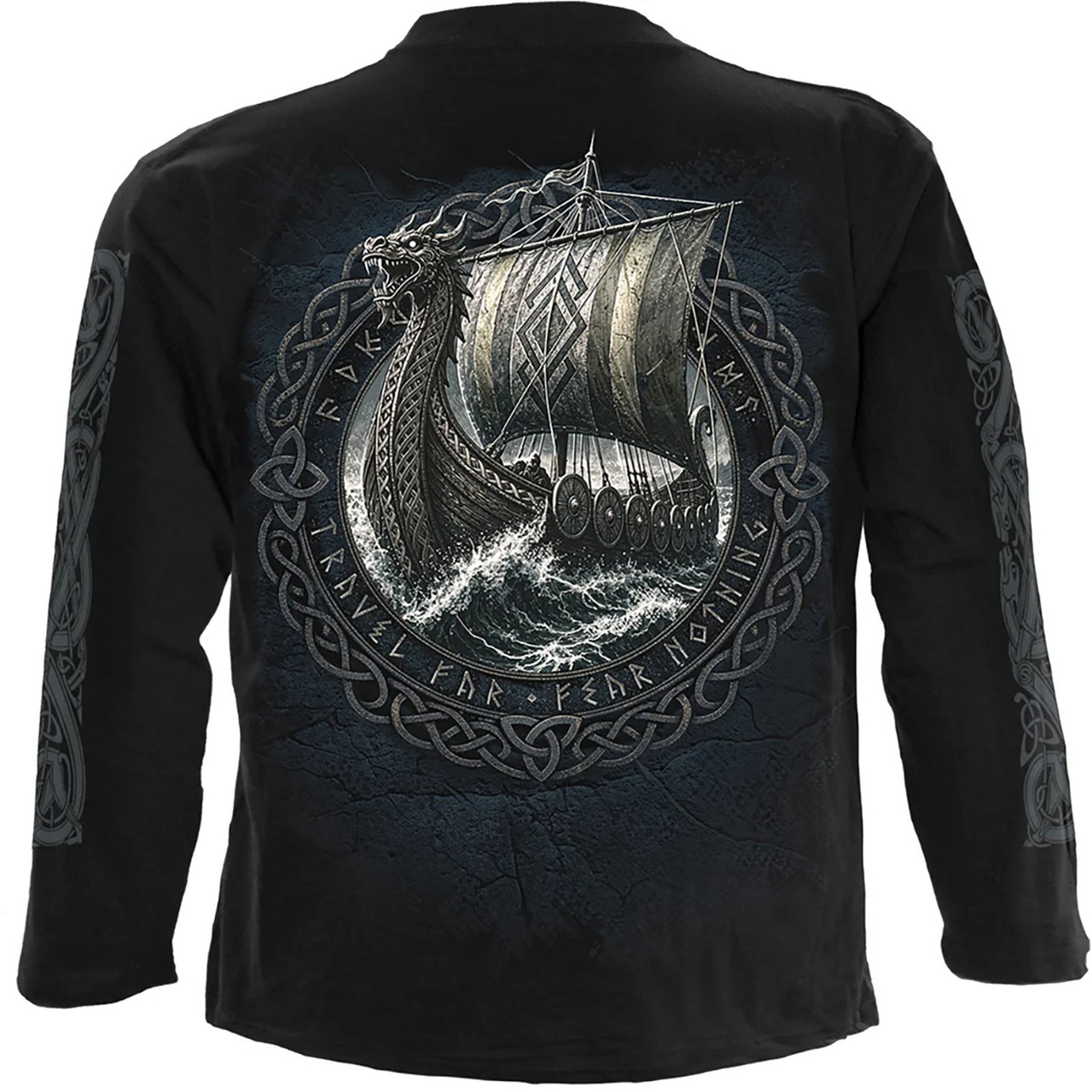 Spiral 'Viking Norseman' (Black) Long Sleeve Shirt