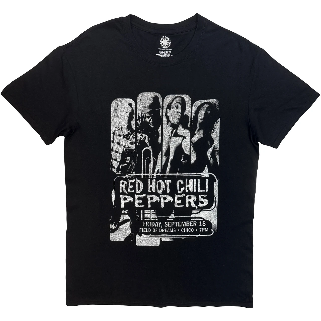 Red Hot Chili Peppers 'Field Of Dreams Flyer' (Black) T-Shirt
