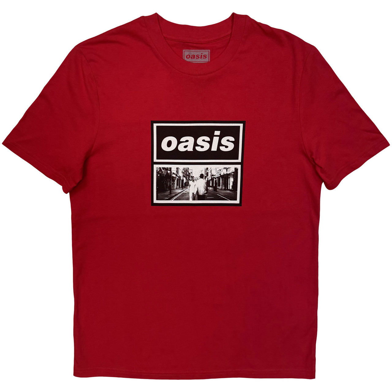 Oasis 'What's The Story Clipped' (Red) Ex-Tour Womens Fitted T-Shirt