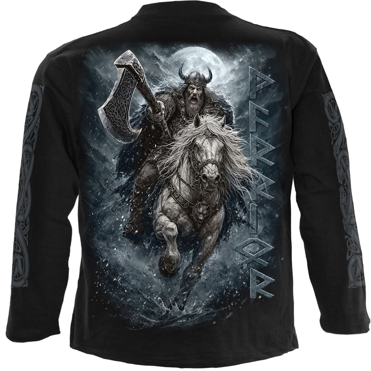 Spiral 'Viking Rampage' (Black) Long Sleeve Shirt