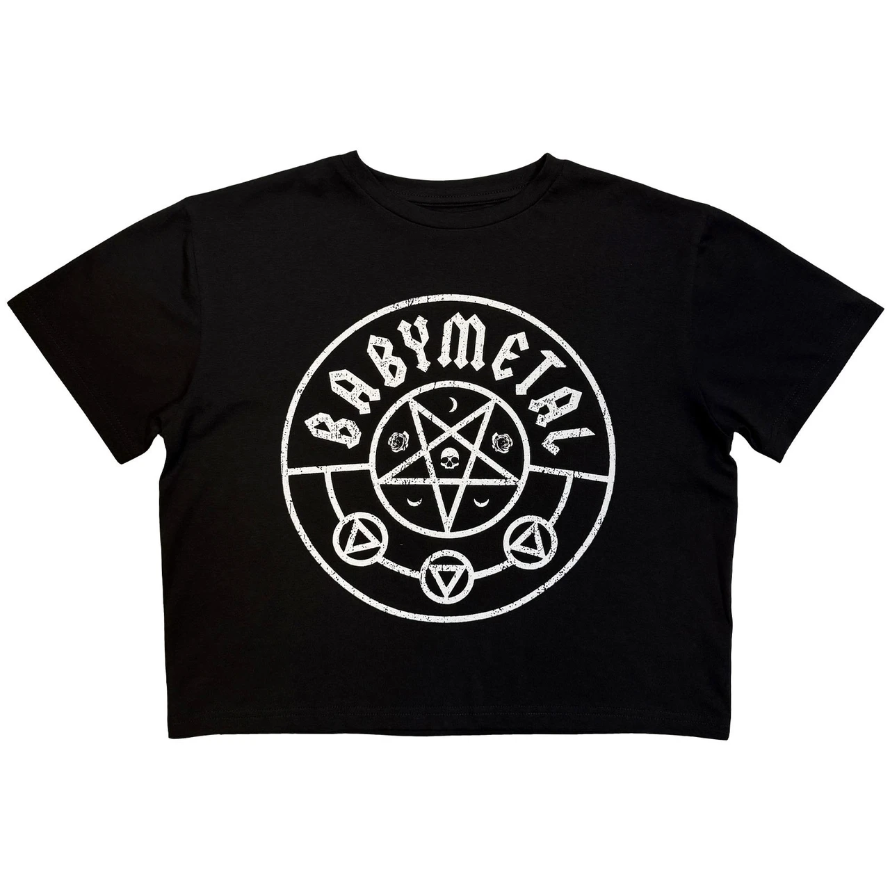 BABYMETAL 'Logo' (Black) Womens Fitted Crop Top