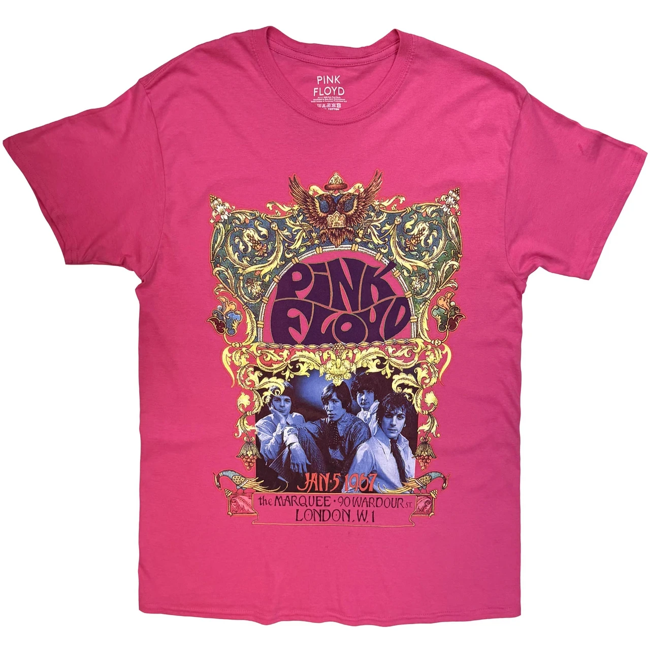 Pink Floyd 'The Marquee' (Pink) T-Shirt