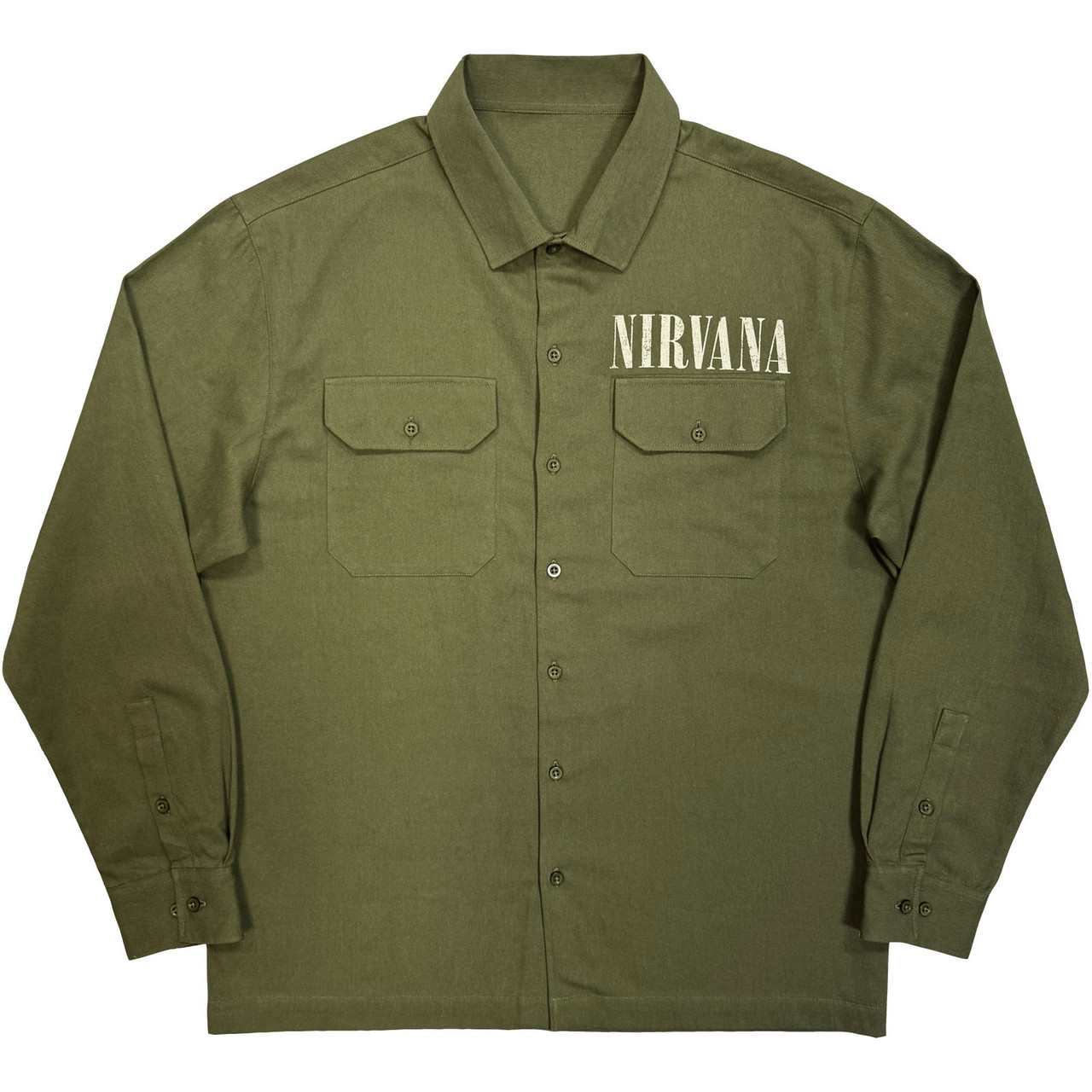 Nirvana 'In Utero Logo' (Green) Casual Shirt