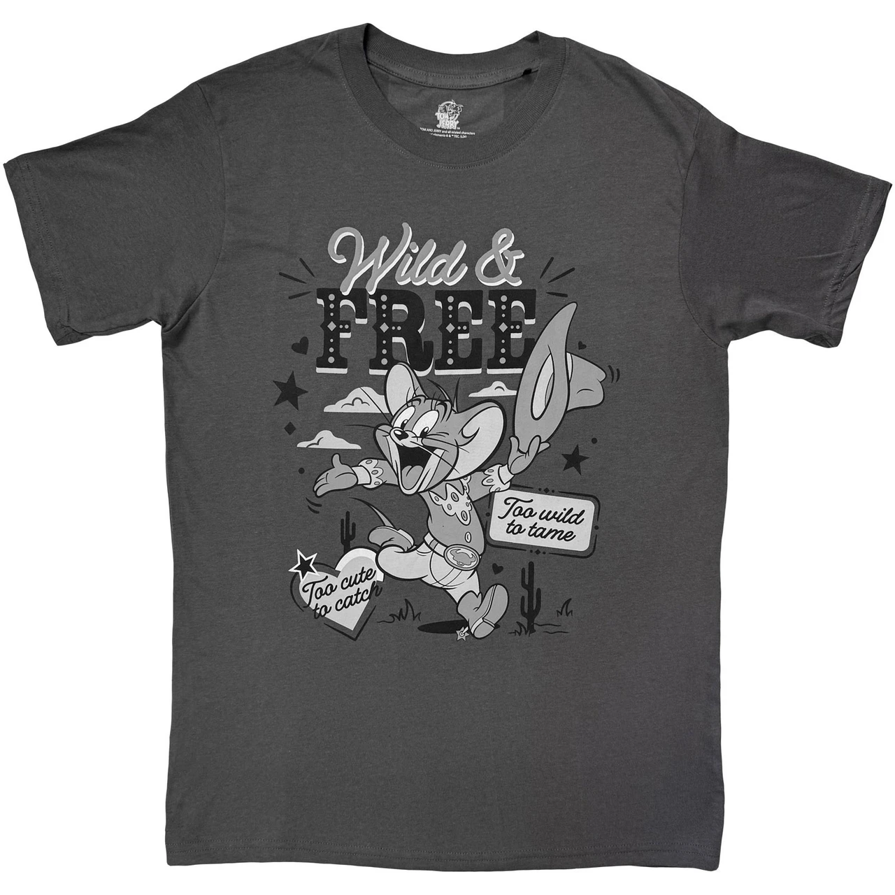 Tom & Jerry 'Wild & Free' (Charcoal Grey) T-Shirt