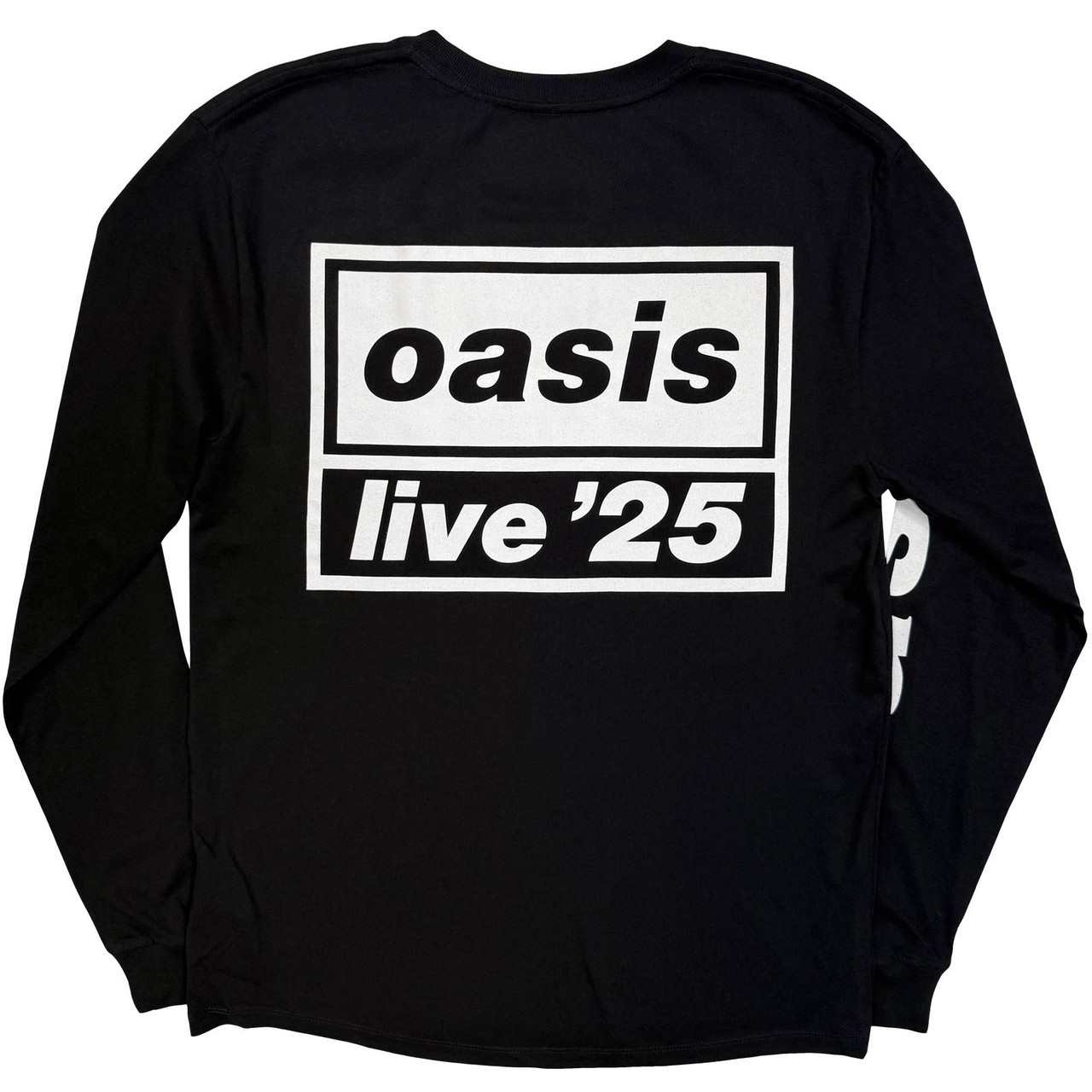 Oasis 'Live '25 Lockup' (Black) Long Sleeve Shirt