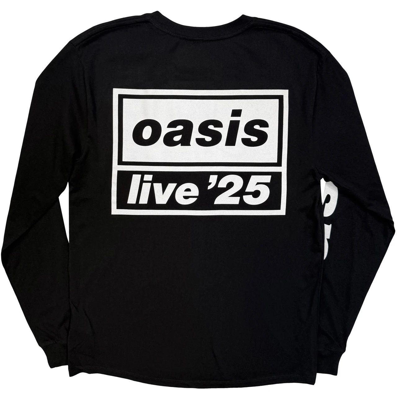 Oasis 'Live '25 Lockup' (Black) Long Sleeve Shirt