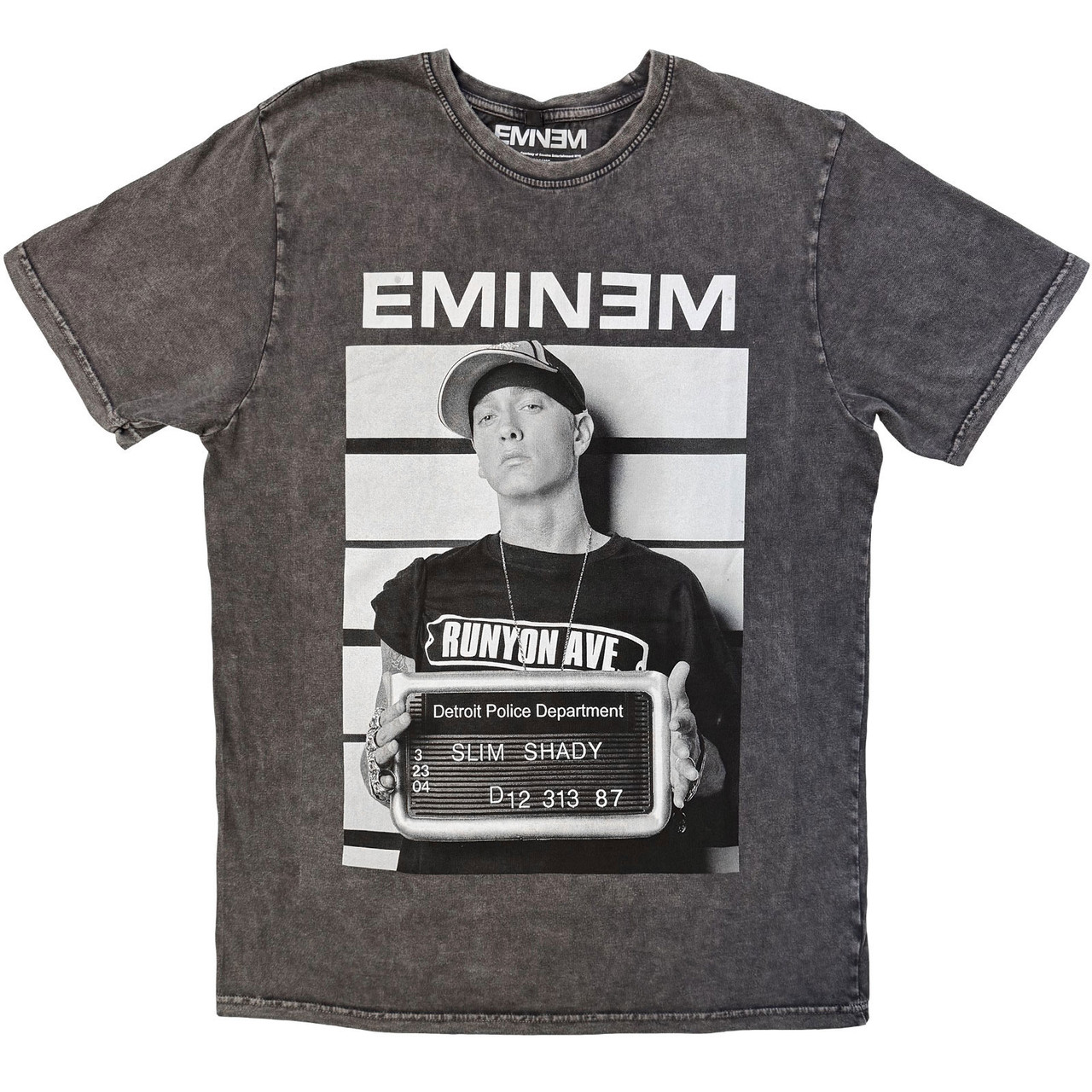 Eminem 'Arrest' (Charcoal Grey) Stone Wash Limited Edition T-Shirt