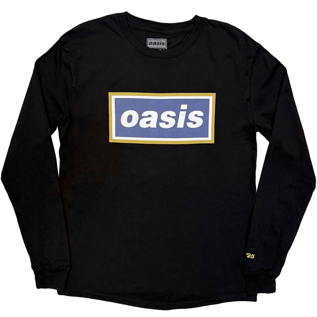 Oasis 'Navy Gold Logo' (Black) Ex-Tour Long Sleeve Shirt