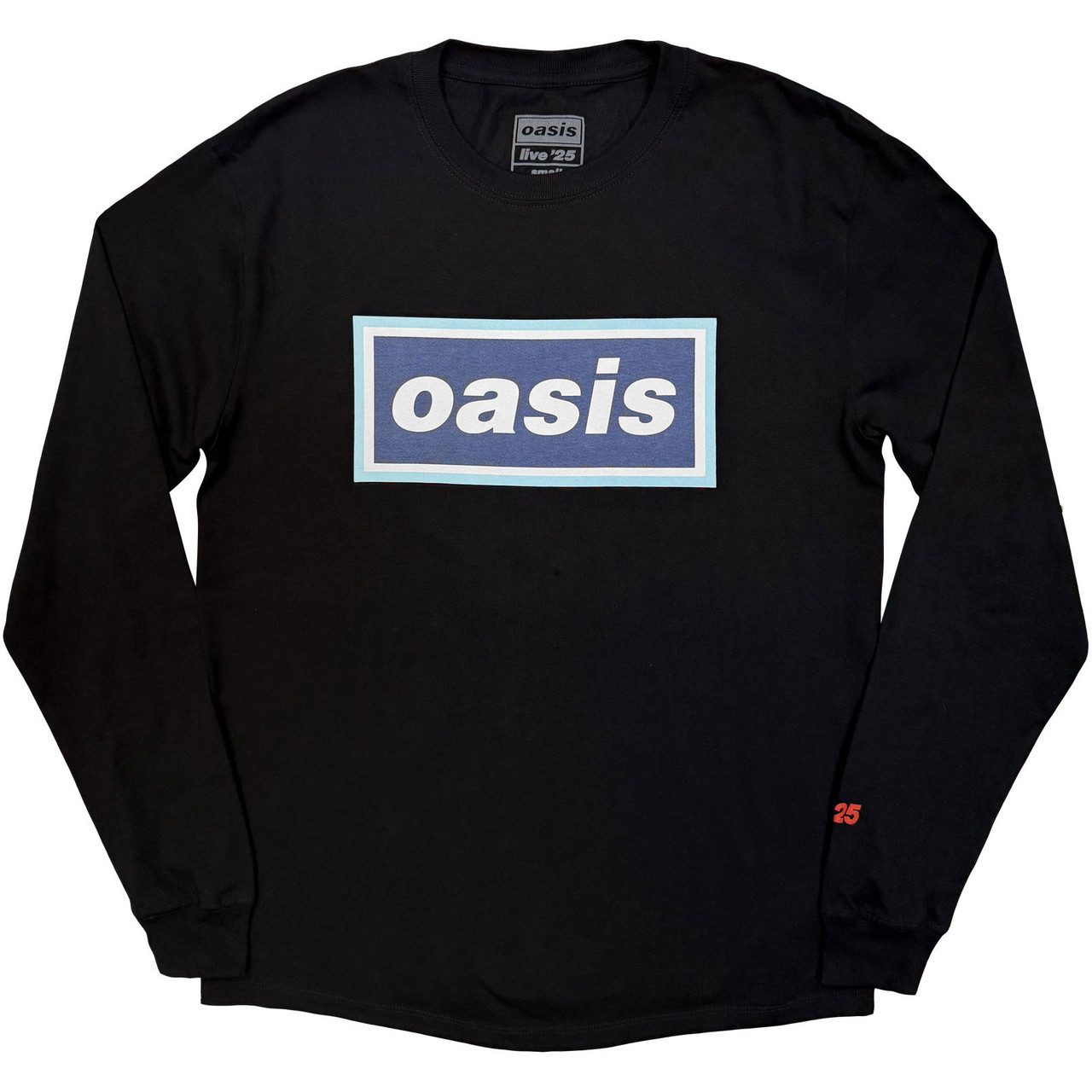 Oasis '96 Blue Logo' (Black) Ex-Tour Long Sleeve Shirt
