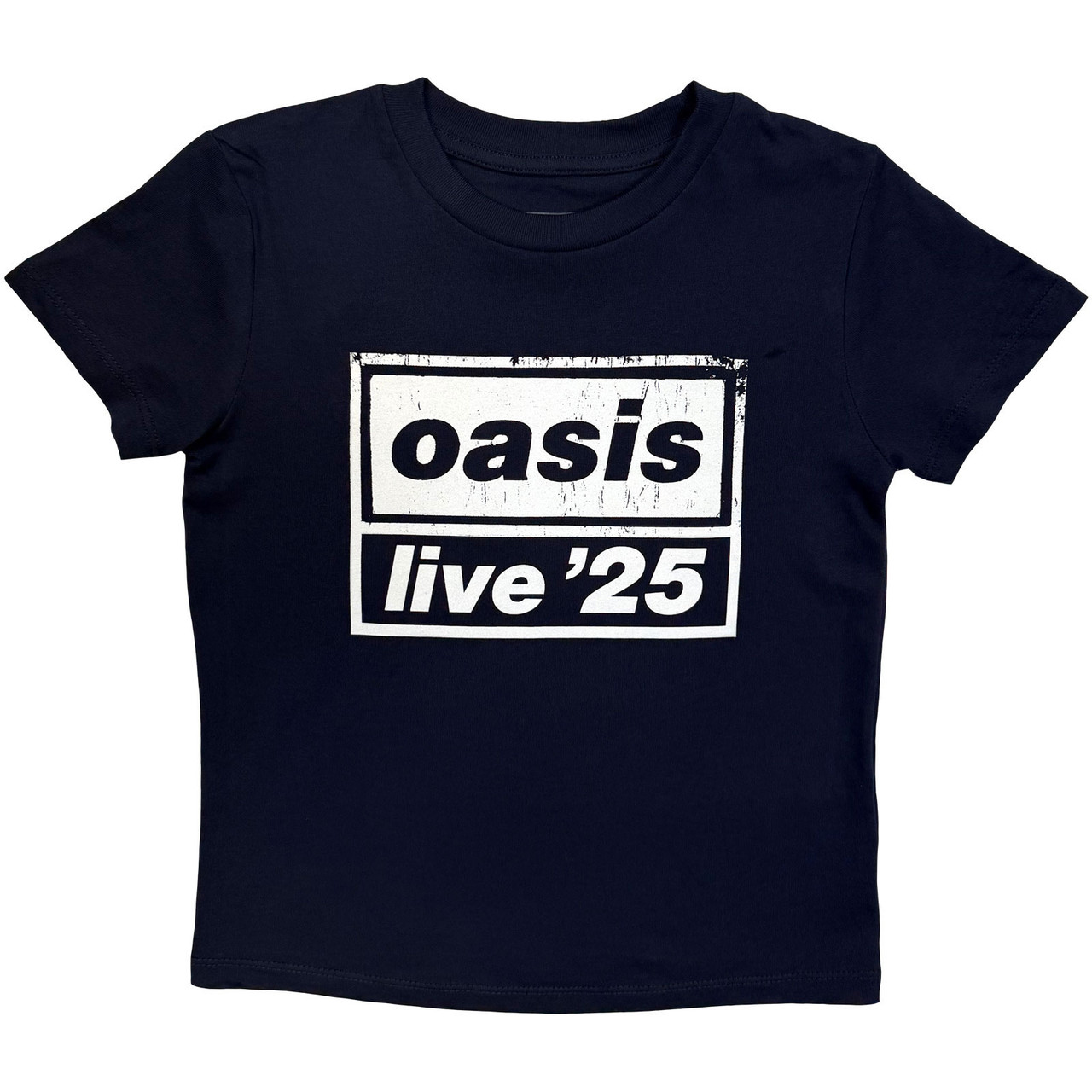 Oasis 'Live '25 Distressed Lockup' (Navy Blue) Ex-Tour Kids T-Shirt