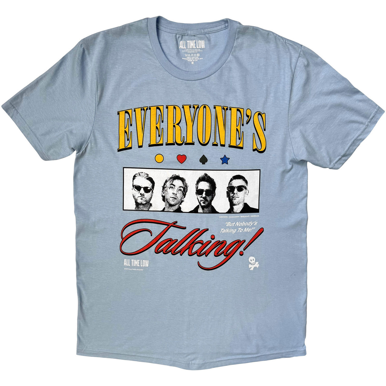 All Time Low 'Everyone's Talking Photo' (Light Blue) T-Shirt