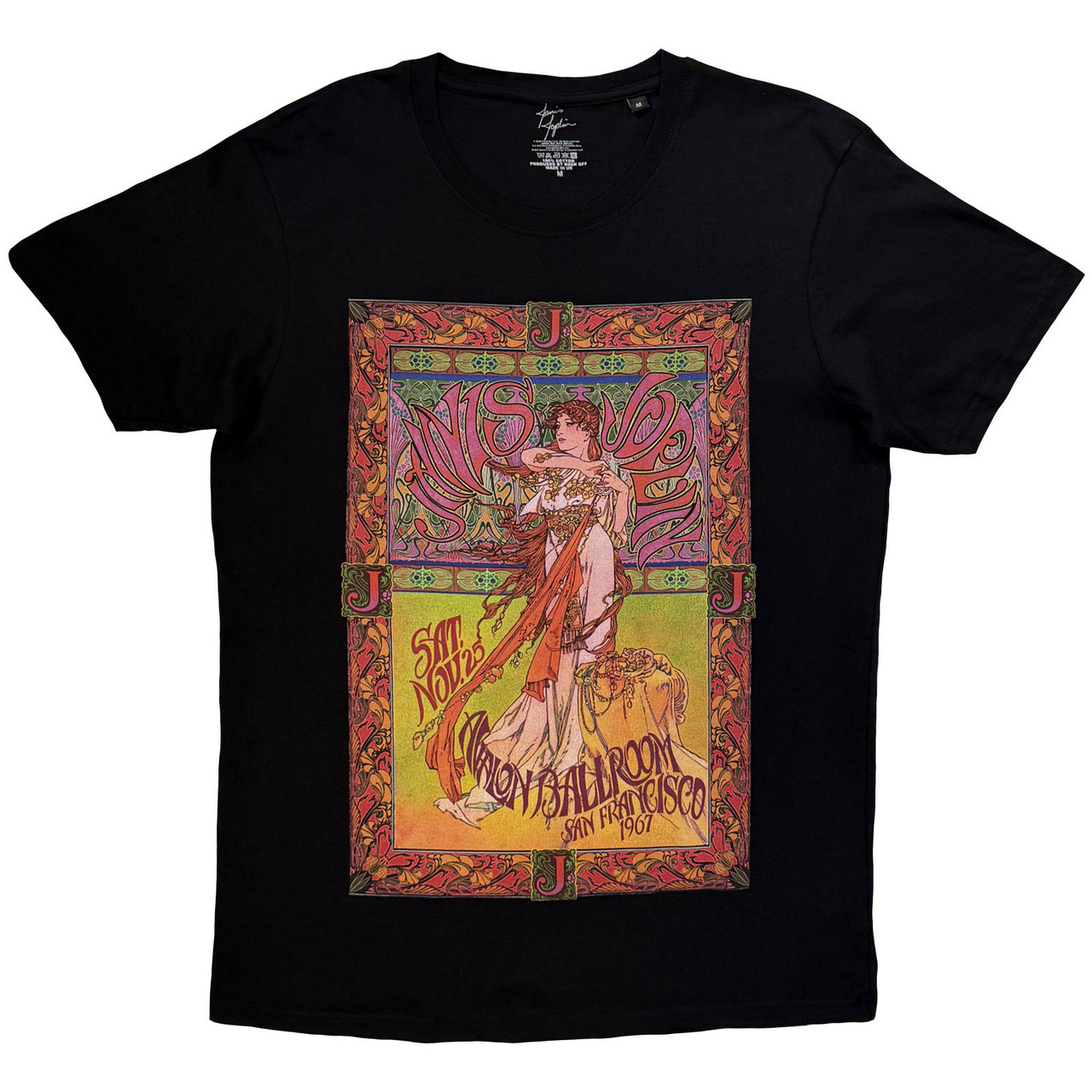 Janis Joplin 'Avalon Ballroom' (Black) T-Shirt
