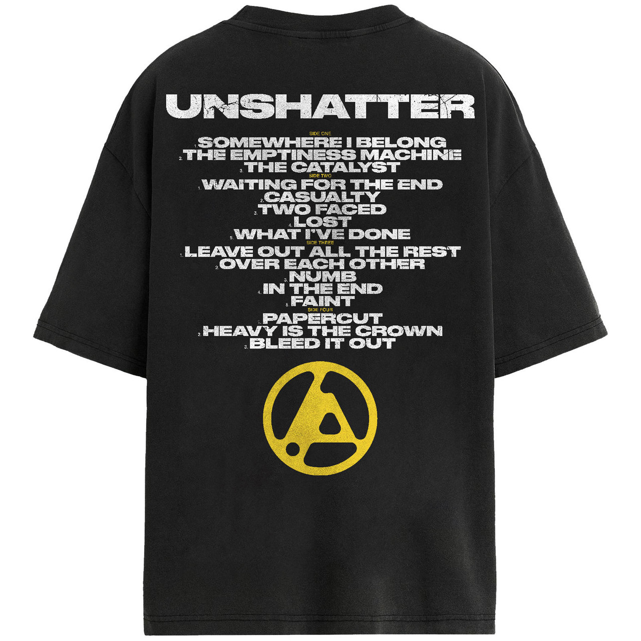 Linkin Park 'Unshatter Tracklist' (Black) T-Shirt