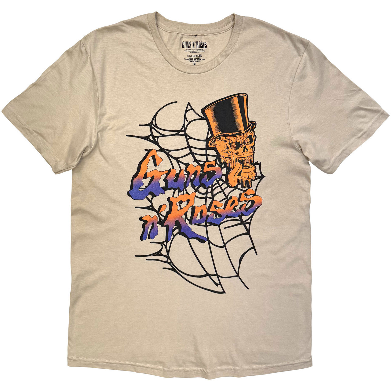 Guns N' Roses 'Web' (Sand) T-Shirt