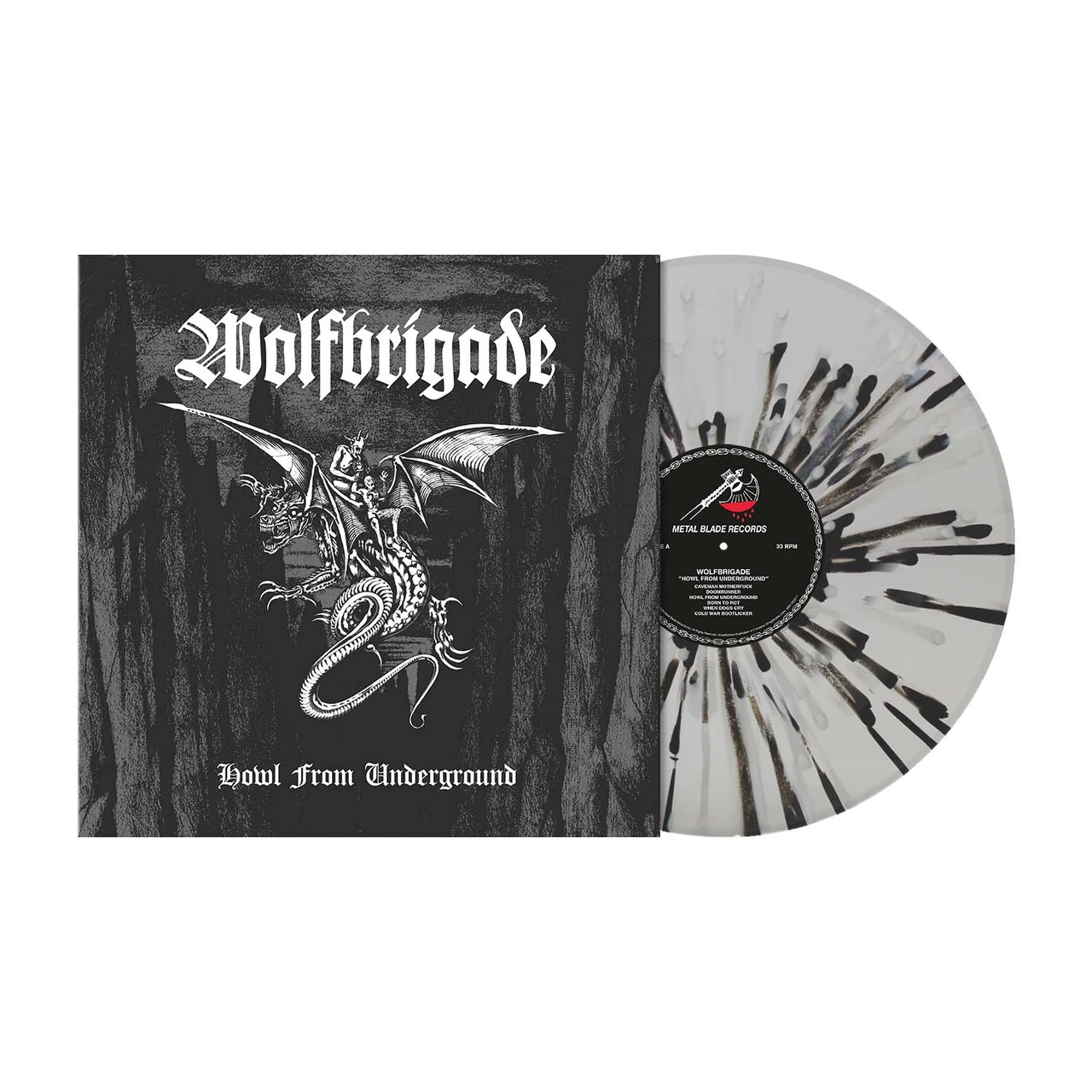 PRE-ORDER - Wolfbrigade 'Howl From Underground' LP Crystal Clear Black White Splatter Vinyl - RELEASE DATE 9th October 2026