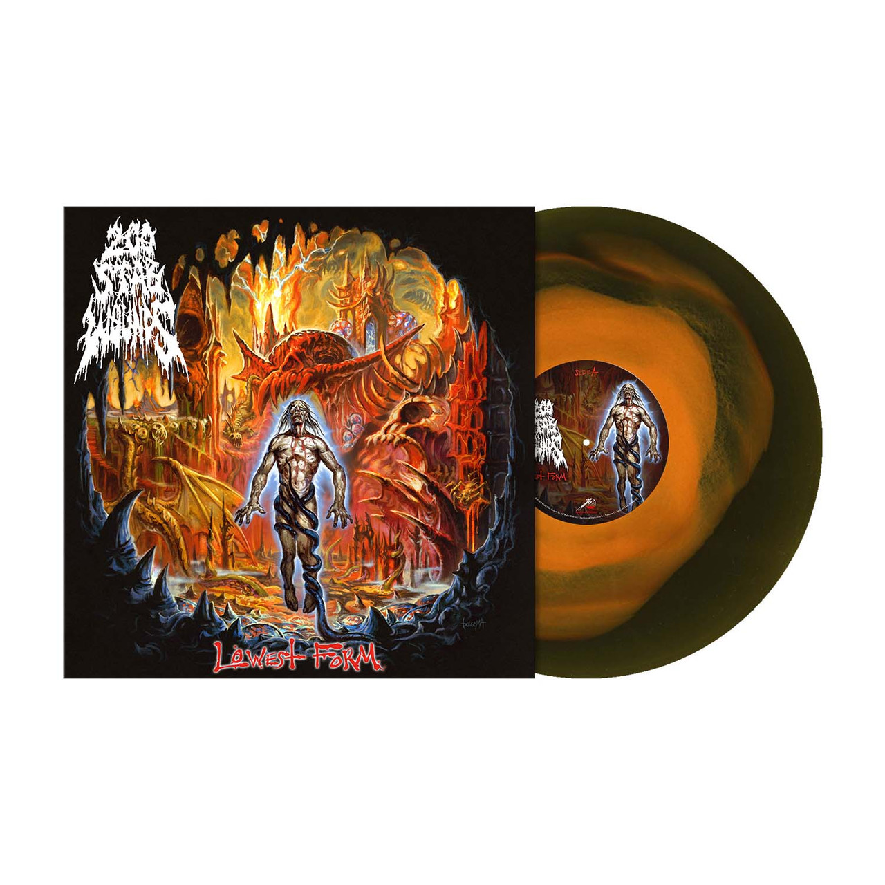 PRE-ORDER - 200 Stab Wounds 'Lowest Form' LP Orange Swamp Green Melt Vinyl - RELEASE DATE 19th February 2027