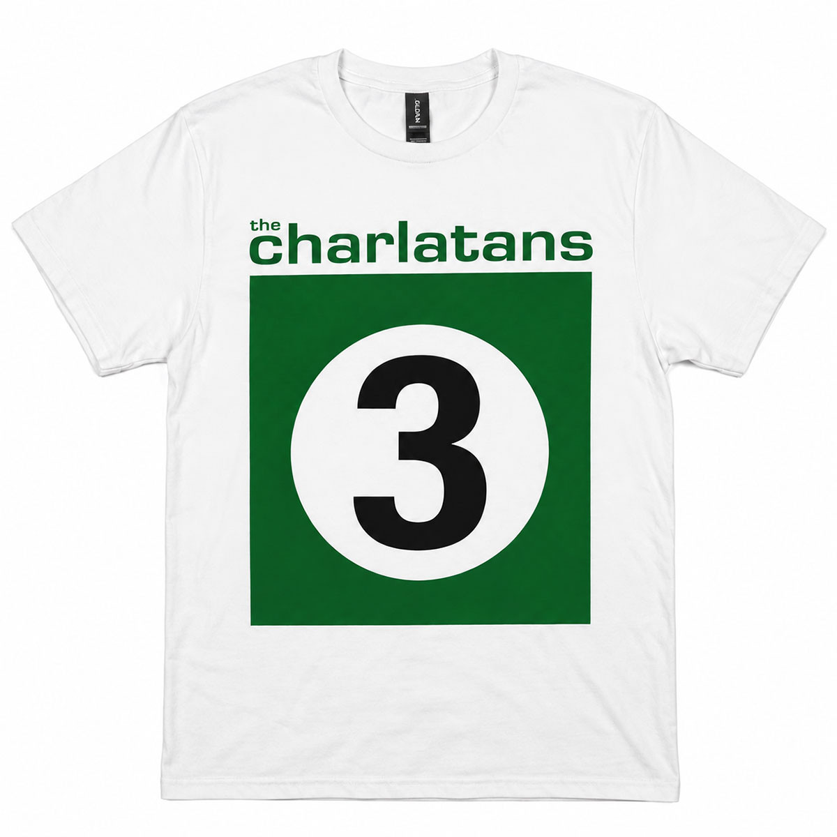 The Charlatans '3 Logo' (White) T-Shirt