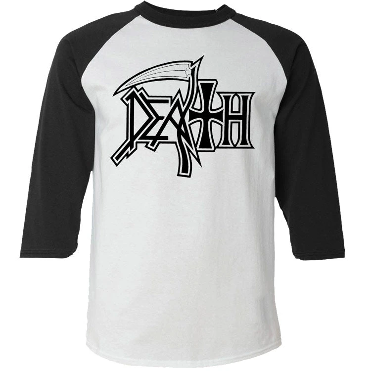 Death 'New Logo' (White / Black) Baseball Jersey - US Import