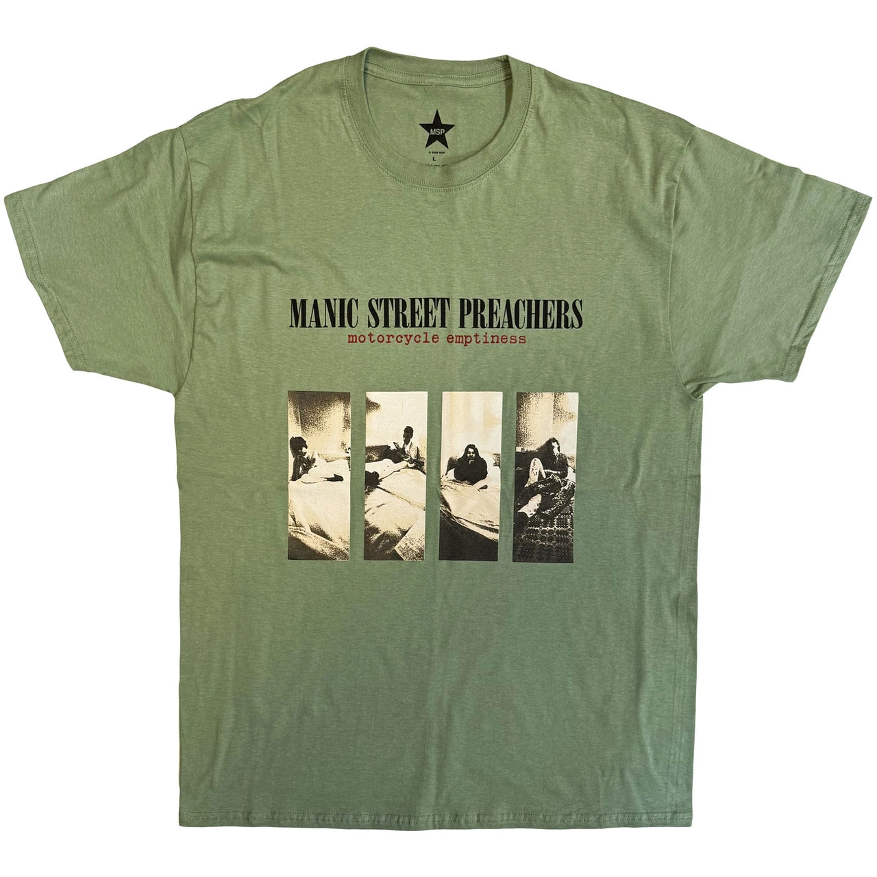 Manic Street Preachers 'Motorcycle Cover' (Green) T-Shirt
