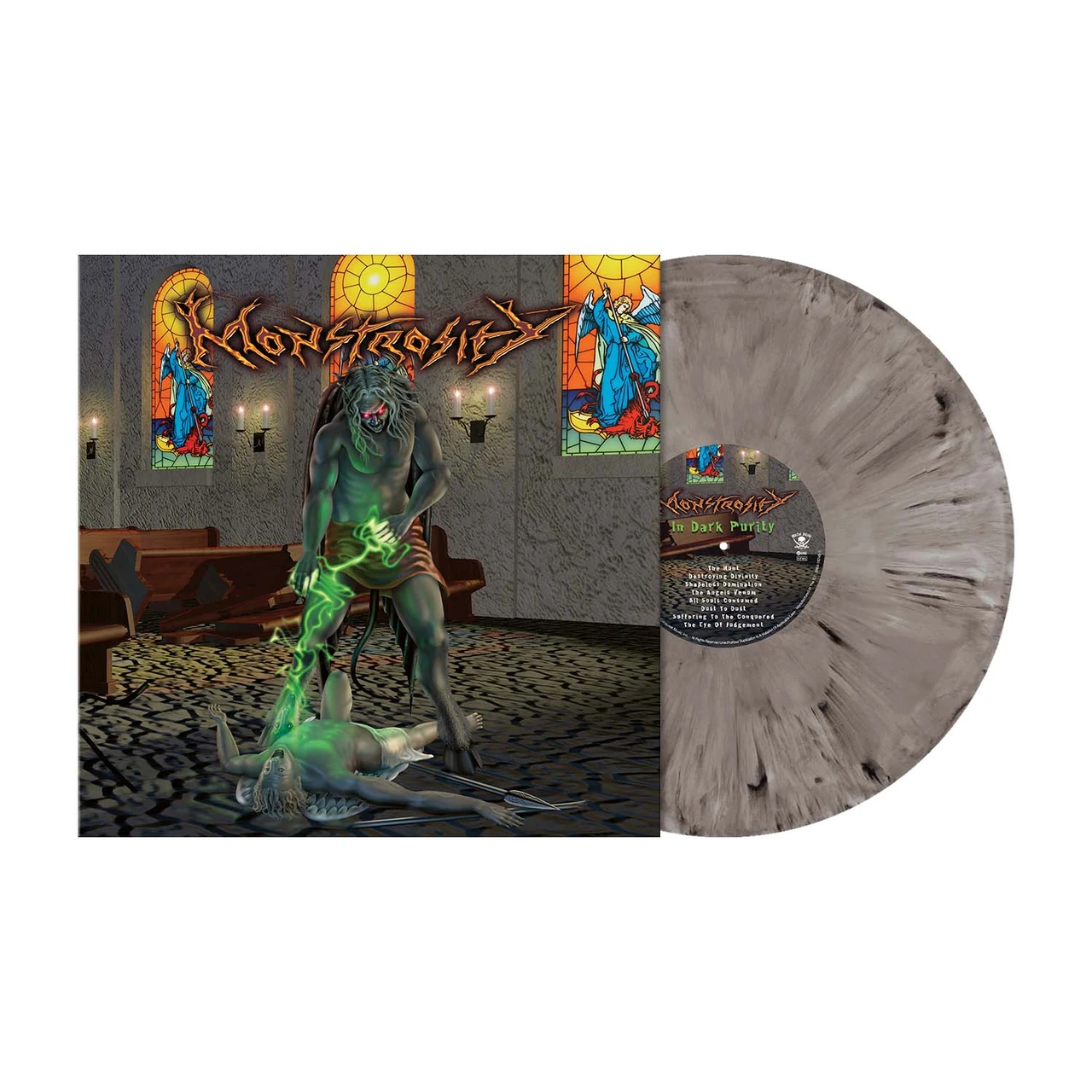 PRE-ORDER - Monstrosity 'In Dark Purity' LP Grey Brown Marbled Vinyl - RELEASE DATE 13th November 2026