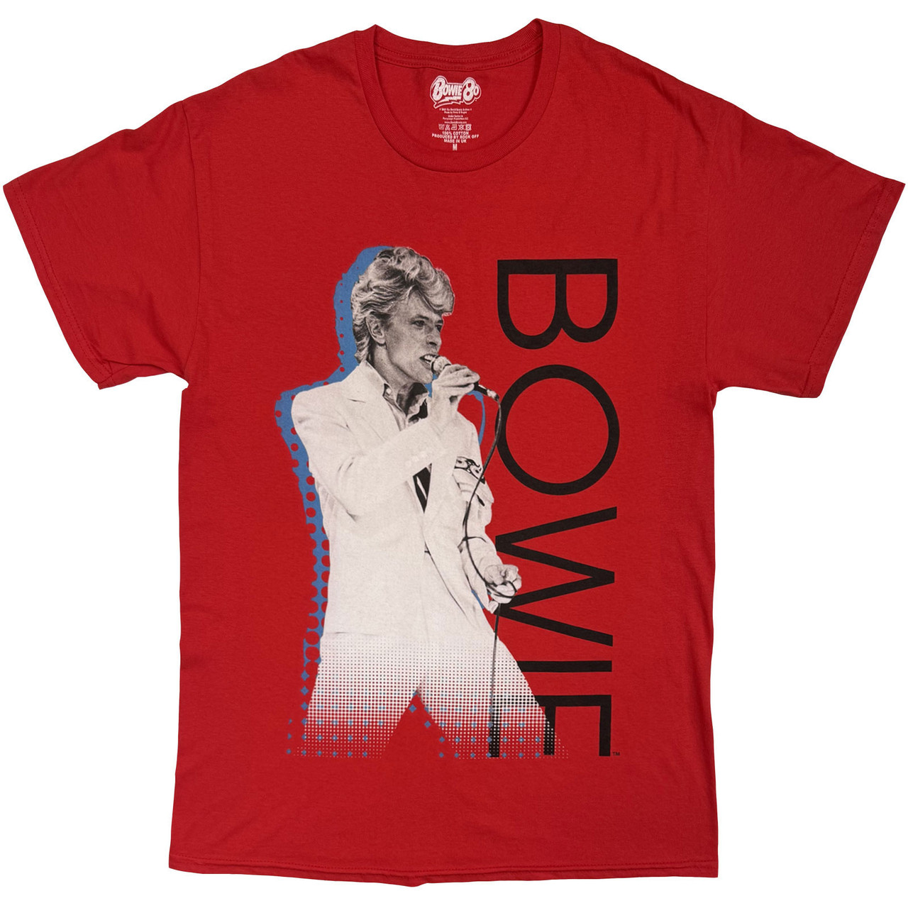 David Bowie 'Retro Portrait' (Red) T-Shirt