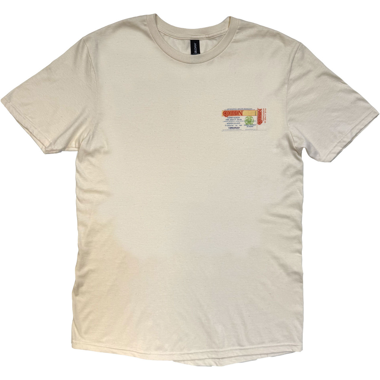 Queen 'Budapest Ticket' (Natural) T-Shirt