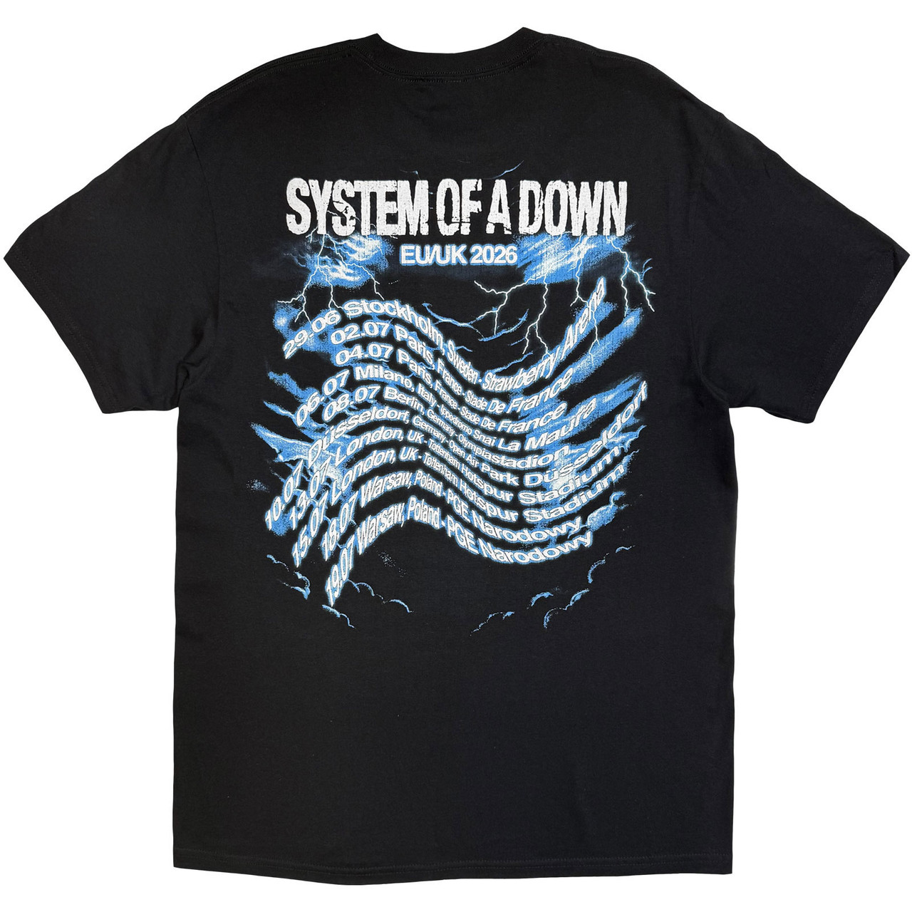 System of a Down 'Hand/Globe Tour '26' (Black) T-Shirt