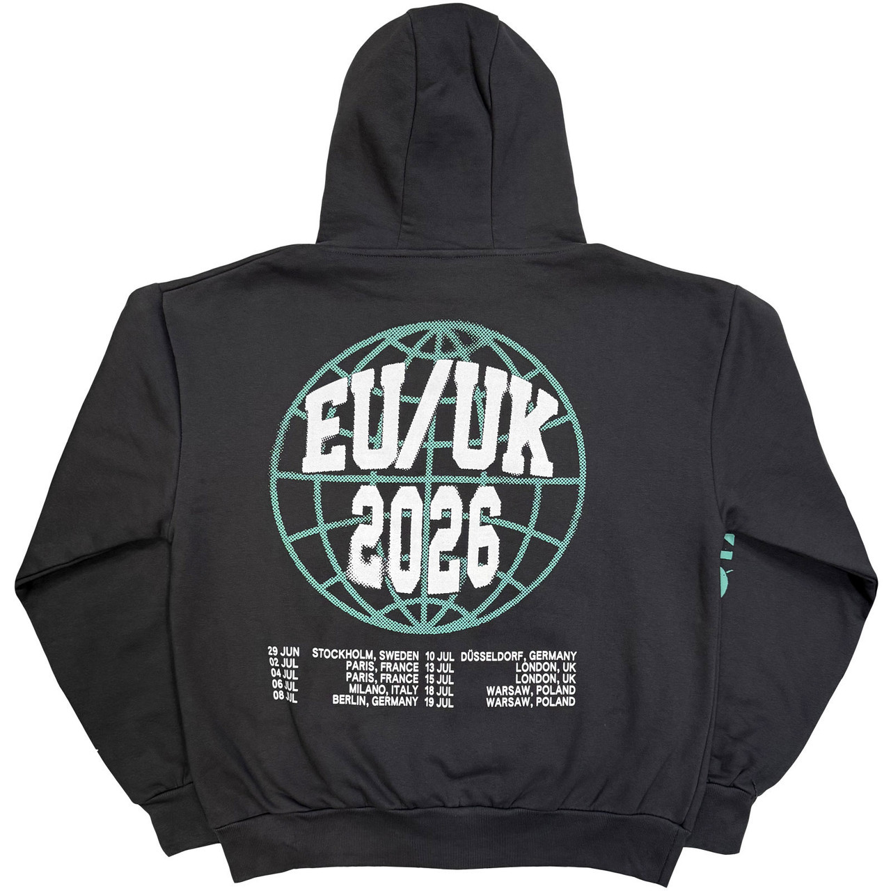 System of a Down 'Hollywood Logo Tour '26' (Charcoal Grey) Pull Over Hoodie