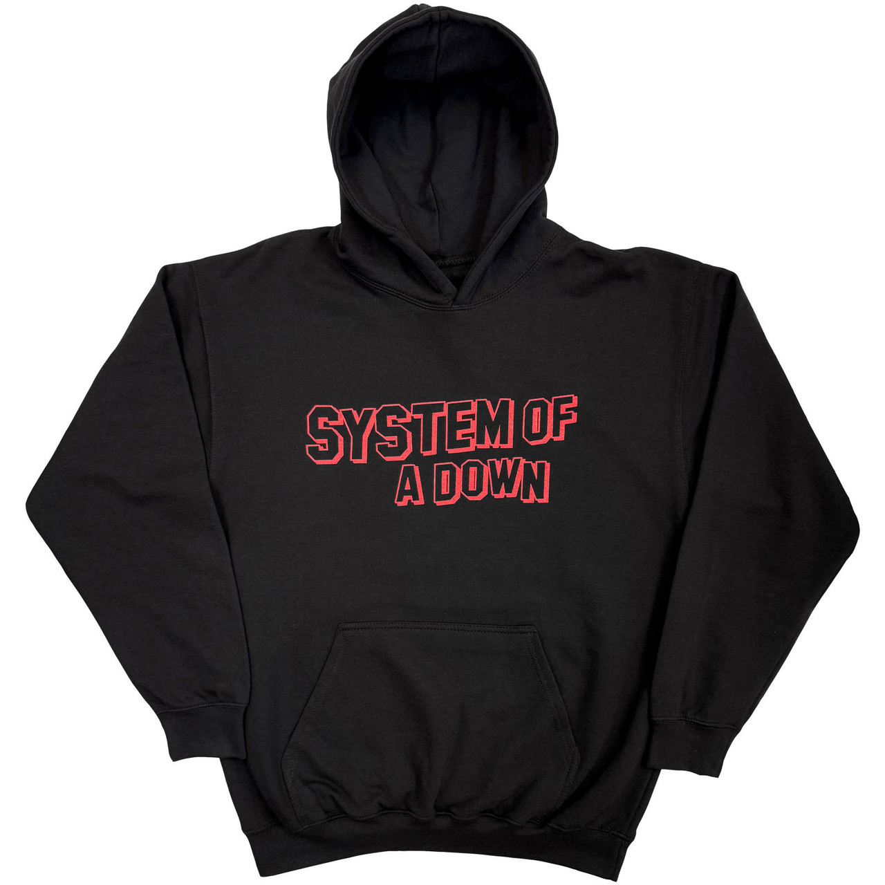 System of a Down 'Red Text Logo' (Black) Pull Over Hoodie