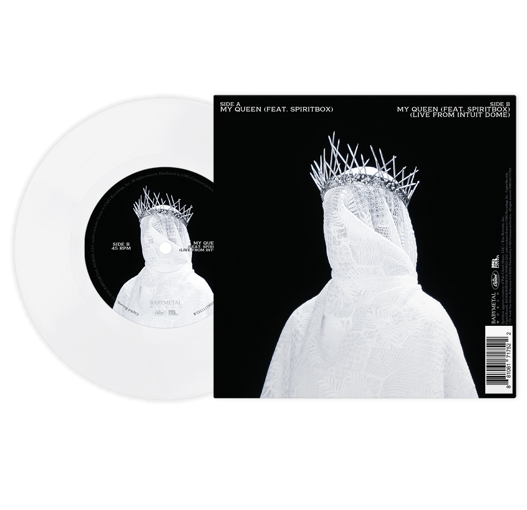 PRE-ORDER -  BABYMETAL 'My Queen' (feat. Spiritbox) 7" Transparent Vinyl - RELEASE DATE 18th December 2026
