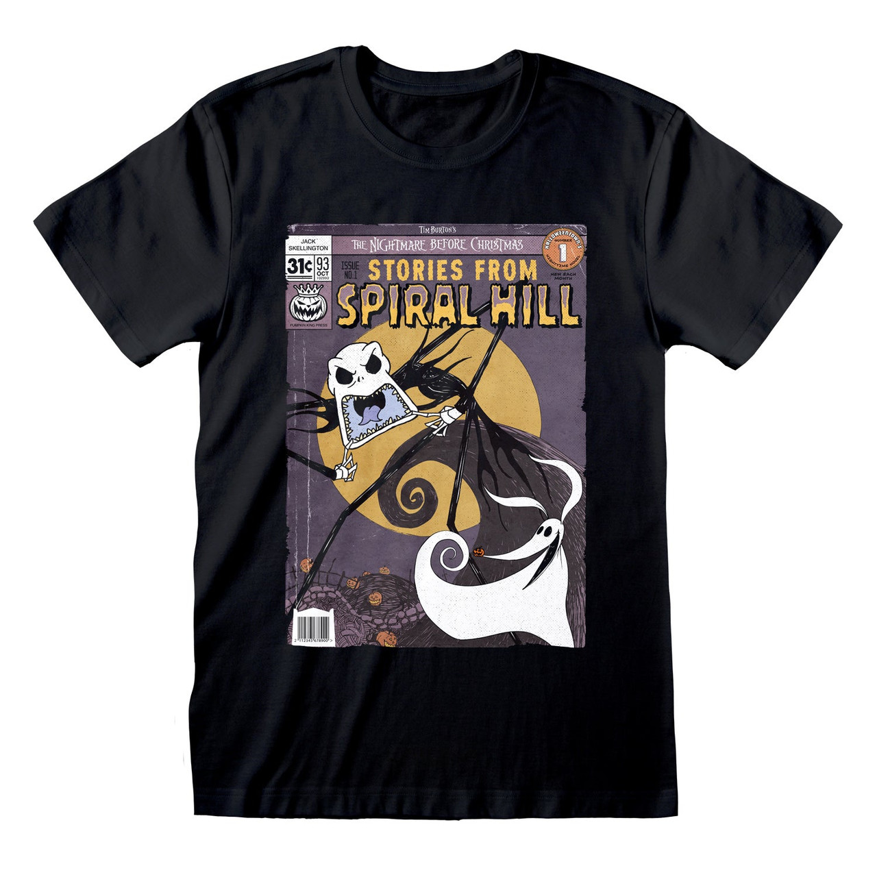The Nightmare Before Christmas 'Spiral Hill cover' (Black) T-Shirt