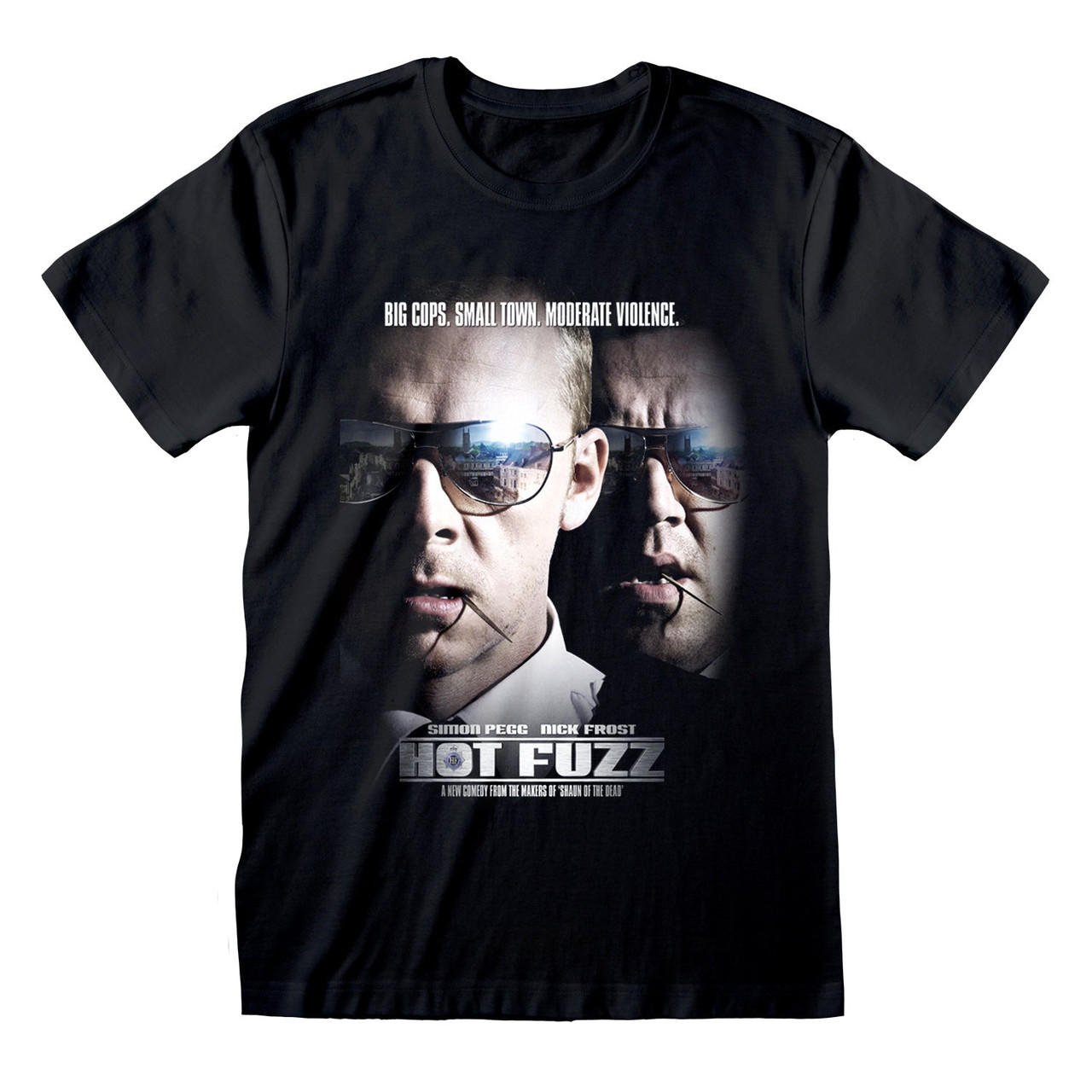 Hot Fuzz 'POLICEMAN OFFICERS' (Black) T-Shirt