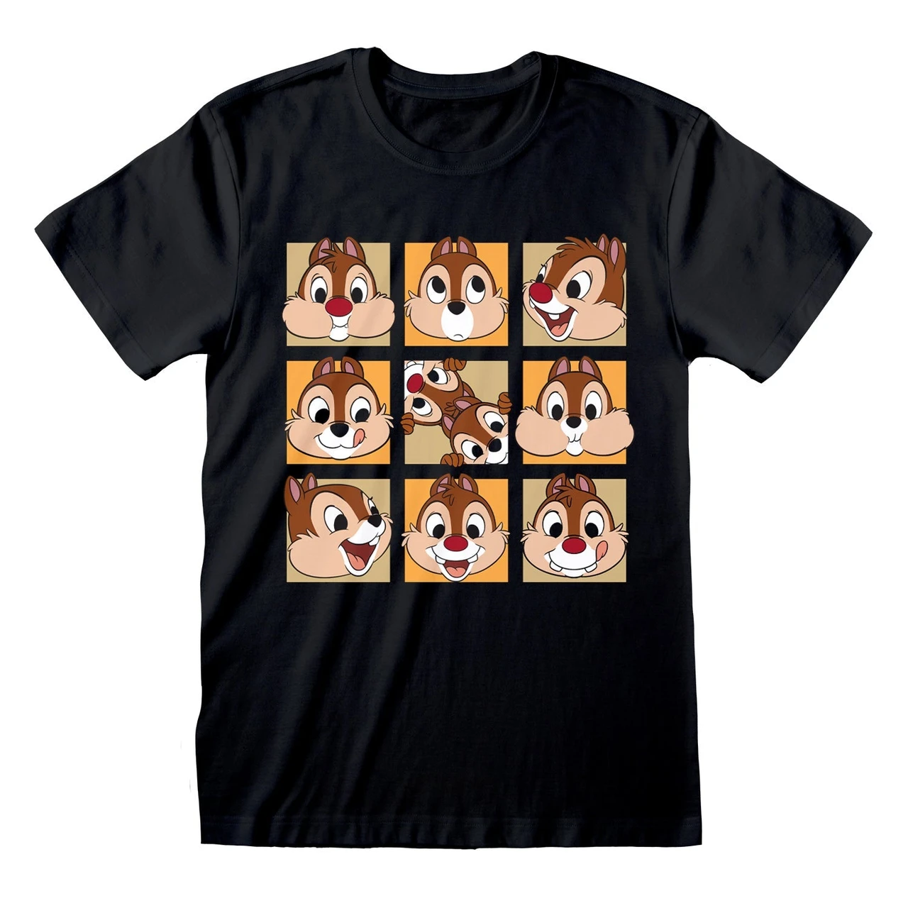 Chip and Dale 'Expressions' (Black) T-Shirt