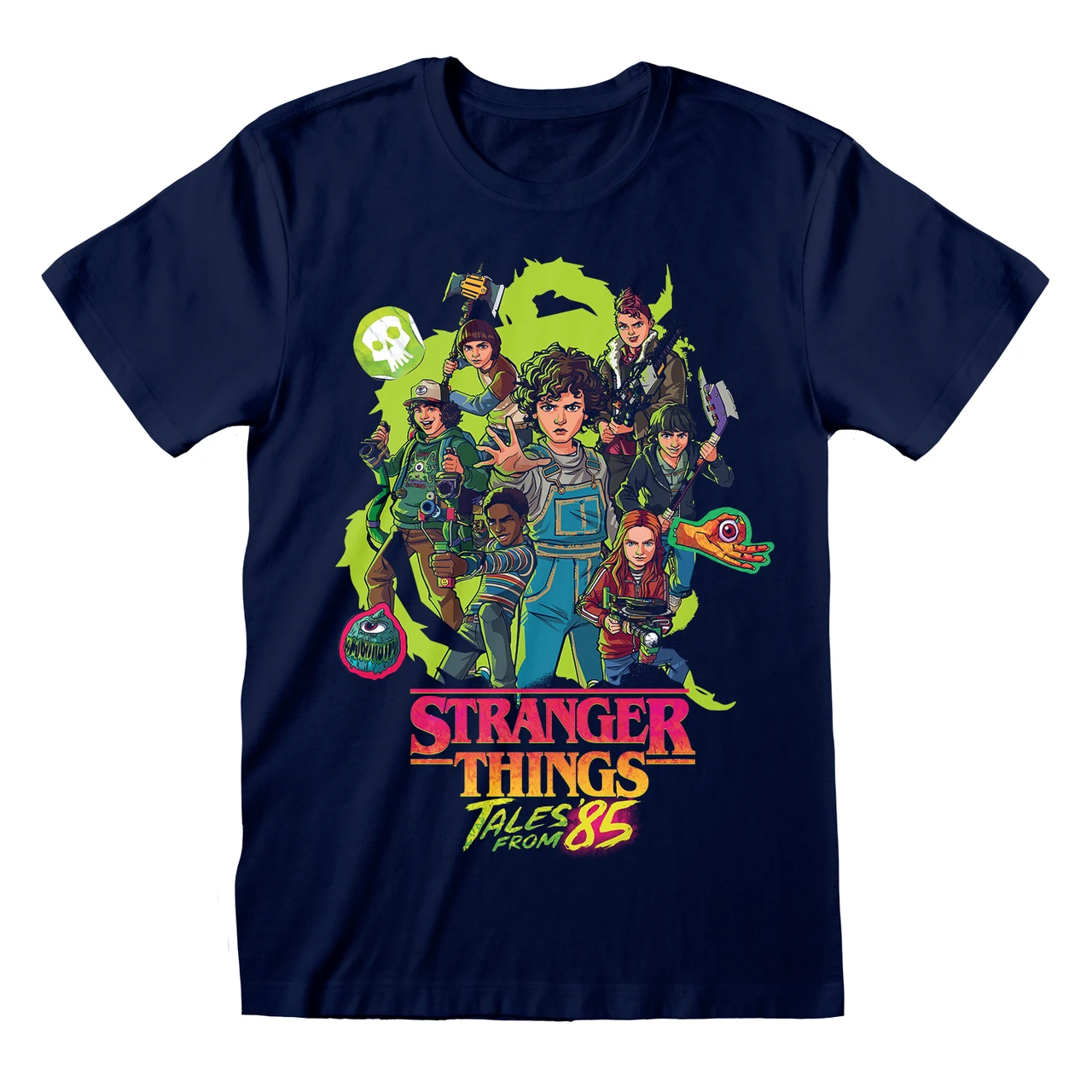 Stranger Things 'Group Characters' (Navy) T-Shirt