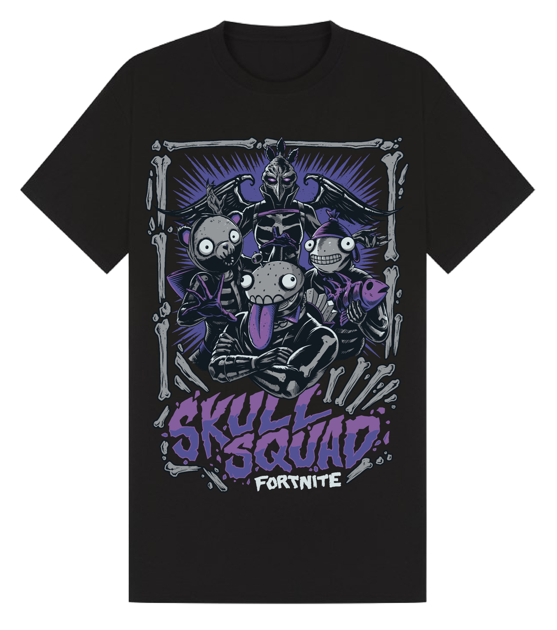 Fortnite 'Skull Squad' (Black) T-Shirt