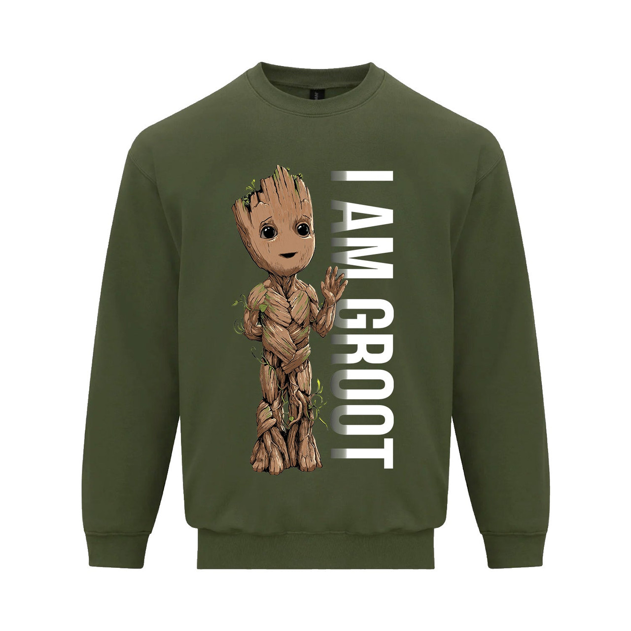 Guardians Of The Galaxy 'I Am Groot' (Military Green) Sweatshirt