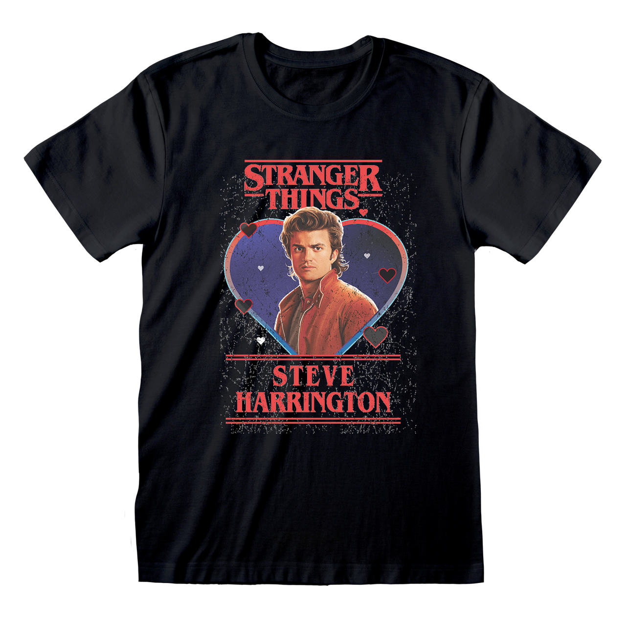 Stranger Things 'Steve Love' (Black) T-Shirt