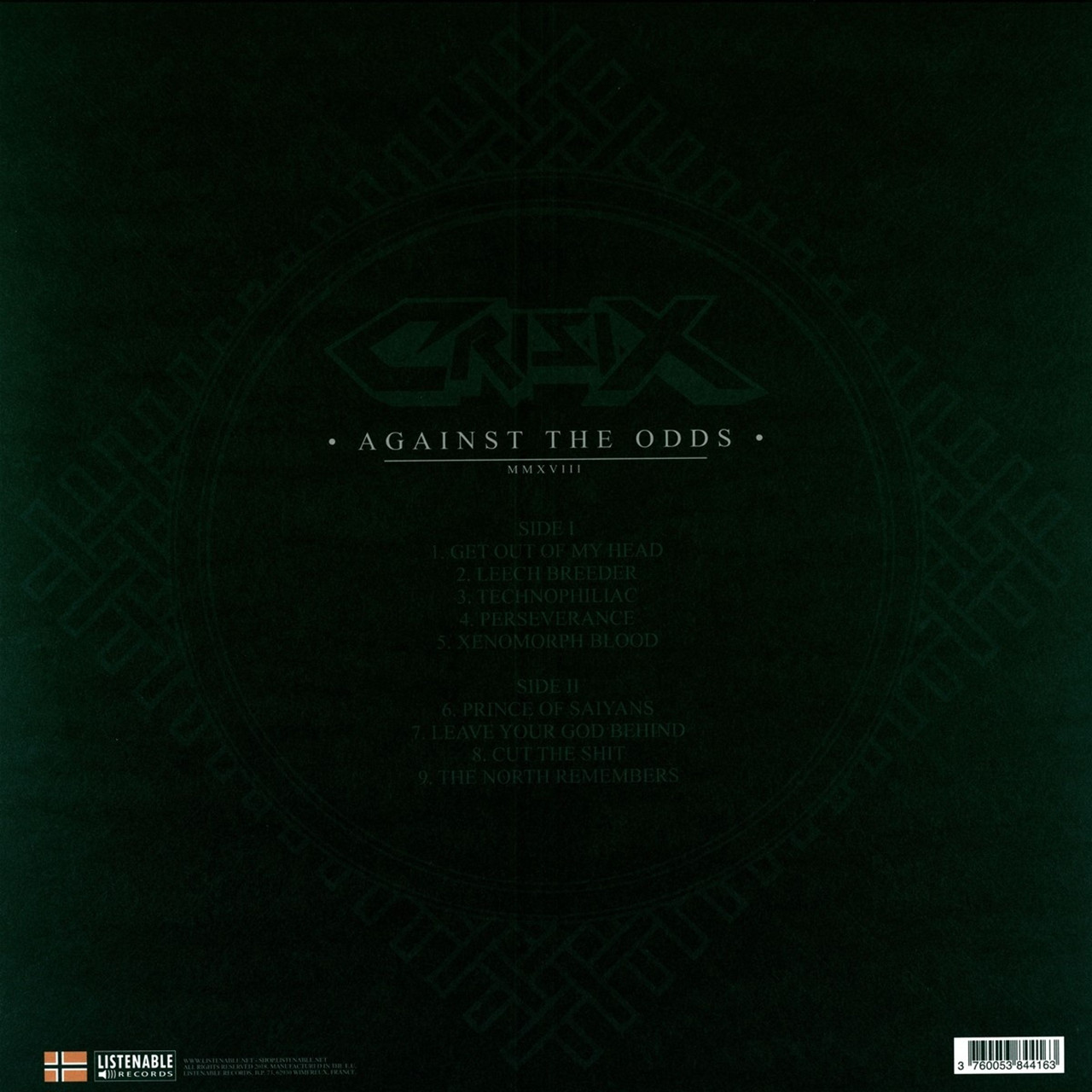 Crisix 'Against The Odds' LP Black Vinyl