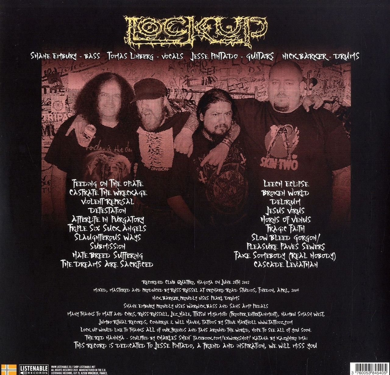 Lock Up 'Play Fast Or Die - Live In Japan' LP Red Vinyl + 7"