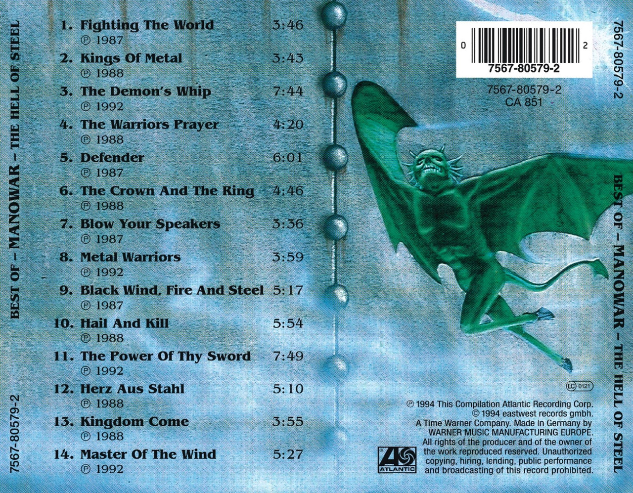 Manowar 'The Hell of Steel: Best of Manowar' CD