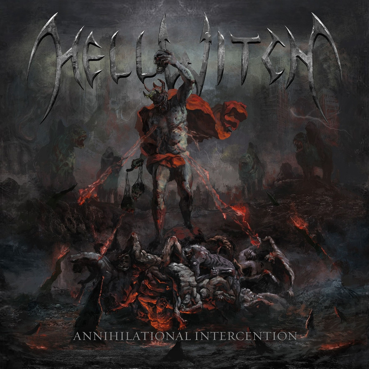 Hellwitch 'Annihilational Intercention' LP Transparent Red Vinyl
