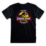 Jurassic Park 'Park Ranger' (Black) T-Shirt Back Print