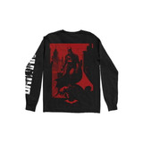 The Batman 'Red Car & Figure' (Black) Long Sleeve Shirt Back