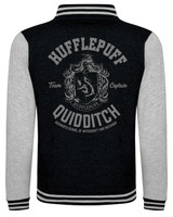Harry Potter 'Hufflepuff Quidditch' (Black) Varsity Jacket Back