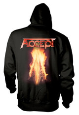 Accept 'Flying V' (Black) Pull Over Hoodie Back