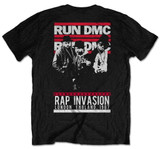 Run DMC 'Rap Invasion' (Black) T-Shirt Back