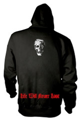 Death 'Life Will Never Last' (Black) Zip Up Hoodie Back