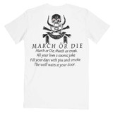 Motorhead 'March Or Die' (White) T-Shirt Back